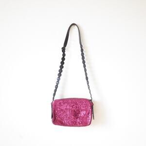 Opening Ceremony Hand Hardware Foiled Leather Crossbody Bag